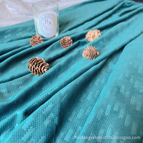 Knitted Polyester Recycle Embossing Holland Velvet Fabric